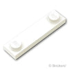プレート 1 x 4 - エッジスタッド 溝付き：[White / ホワイト]