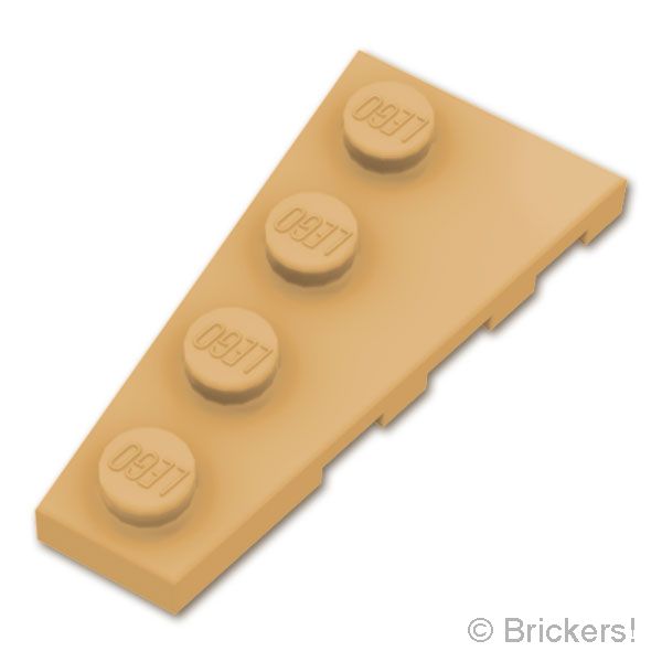 LEGO® パーツ 6630053 ウェッジ プレート 4 x 2 - 左：[Md,Tan / ミディアムタン ] 41770-371 