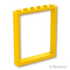 ウィンドウ 1 x 6 x 6 - フラットフロント：[Yellow / イエロー]