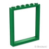 ウィンドウ 1 x 6 x 6 - フラットフロント：[Green / グリーン]