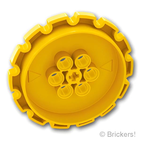 LEGOR パーツ 6253463 テクニック トレッド(キャタピラ) スプロケット ホイール EXラージ：[Yellow / イエロー] 42529-024 の商品ページ｜レゴRパーツ バラ売りのブリッカーズ