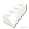 ウェッジ 4 x 2 - スロープ 右：[White / ホワイト]