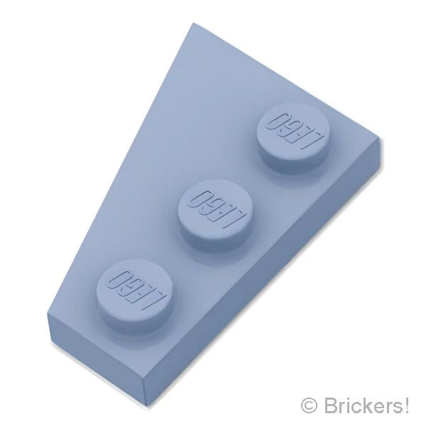 LEGOR パーツ 4224012/6373307 ウェッジ プレート 3 x 2 - 右：[Sand Blue / サンドブルー] 43722-135 の商品ページ｜レゴRパーツ バラ売りのブリッカーズ