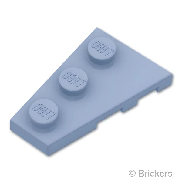 LEGOR パーツ 4224013/6373305 ウェッジ プレート 3 x 2 - 左：[Sand Blue / サンドブルー] 43723-135 の商品ページ｜レゴRパーツ バラ売りのブリッカーズ