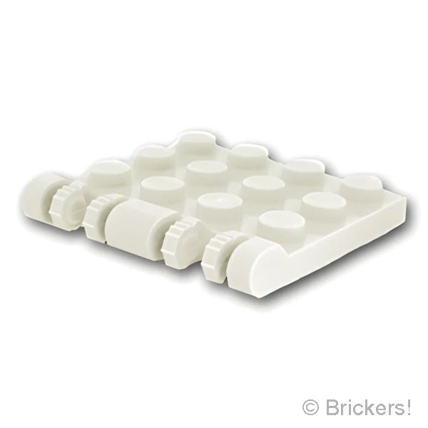 LEGOR パーツ 4194558/4261694/6266280 ヒンジ プレート 3 x 4 - キャッチ / 2フィンガー：[White / ホワイト] 44570-001 の商品ページ｜レゴRパーツ バラ売りのブリッカーズ