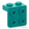 ブラケット 1 x 2 - 2 x 2：[Dark Turquoise / ダークターコイズ]