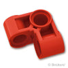 テクニック ピンコネクター 垂直 - 2 x 2 ベント：[Red / レッド]