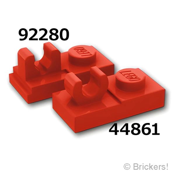 LEGOR パーツ 6347308 プレート 1 x 2 - Oクリップ：[Red / レッド] 44861-021 の商品ページ｜レゴRパーツ バラ売りのブリッカーズ