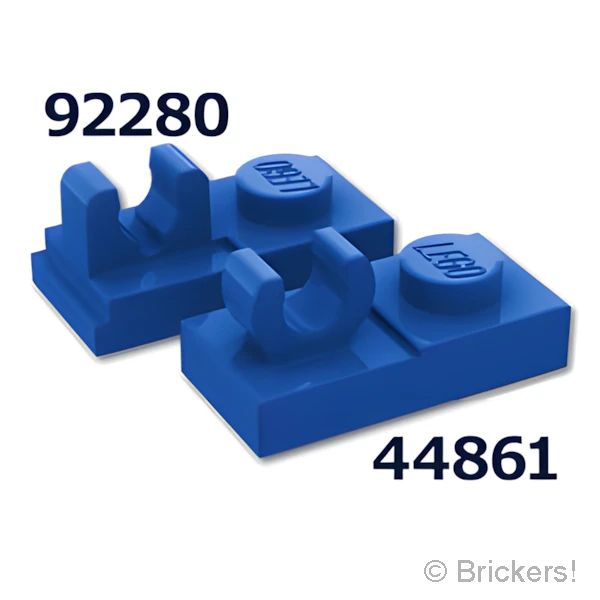 LEGOR パーツ 6537693 プレート 1 x 2 - Oクリップ：[Blue / ブルー] 44861-023 の商品ページ｜レゴRパーツ バラ売りのブリッカーズ