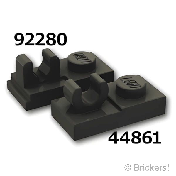 LEGOR パーツ 6347310 プレート 1 x 2 - Oクリップ：[Black / ブラック] 44861-026 の商品ページ｜レゴRパーツ バラ売りのブリッカーズ