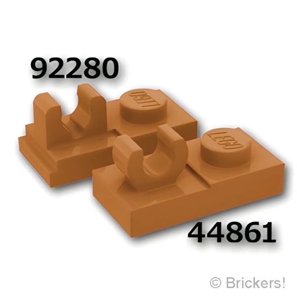 LEGOR パーツ 6347304 プレート 1 x 2 - Oクリップ：[Md,Nougat / ミディアムヌガー] 44861-137 の商品ページ｜レゴRパーツ バラ売りのブリッカーズ