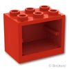 コンテナ 食器棚 2 x 3 x 2：[Red / レッド]