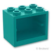 コンテナ 食器棚 2 x 3 x 2：[Dark Turquoise / ダークターコイズ]
