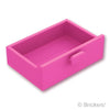 コンテナ 食器棚 ドロワー 2 x 3：[Dark Pink / ダークピンク]