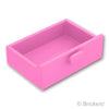 コンテナ 食器棚 ドロワー 2 x 3：[Bright Pink / ブライトピンク]