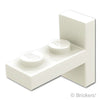 ブラケット 1 x 2 - 2 x 1 - センター：[White / ホワイト]