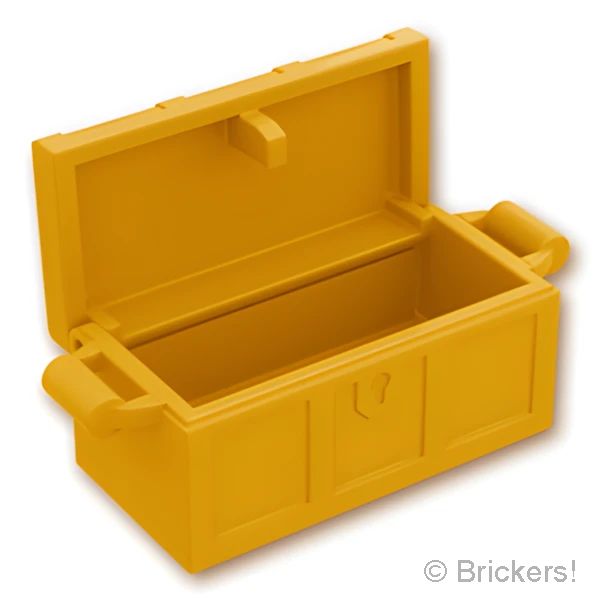 LEGOR パーツ - コンテナ 宝箱 - 平らな蓋(4738 / 80835)：[Pearl Gold / パールゴールド] 4738ac03-297 の商品ページ｜レゴRパーツ バラ売りのブリッカーズ