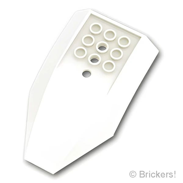 LEGOR パーツ 4208132/4612568/6345205 コックピット 6 x 10 x 2 - カーブ：[White / ホワイト] 47406-001 の商品ページ｜レゴRパーツ バラ売りのブリッカーズ