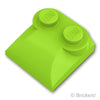 スロープ カーブ 2 x 2 x 2/3 - サイドカーブ：[Lime / ライム]