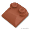 スロープ カーブ 2 x 2 x 2/3 - サイドカーブ：[Reddish Brown / ブラウン]