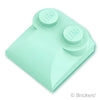 スロープ カーブ 2 x 2 x 2/3 - サイドカーブ：[Light Aqua / ライトアクア]