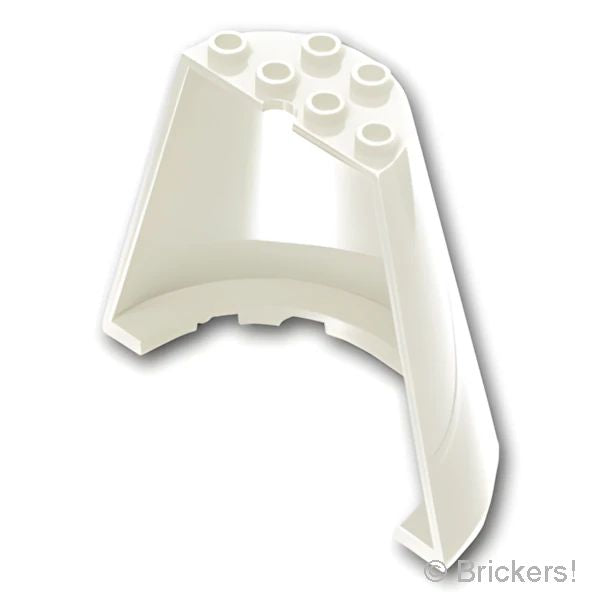 LEGO® パーツ 4558714/6096681 コーン ハーフ 8 x 4 x 6：[White / ホワイト] 47543-001 の商品ページ｜レゴRパーツ バラ売りのブリッカーズ