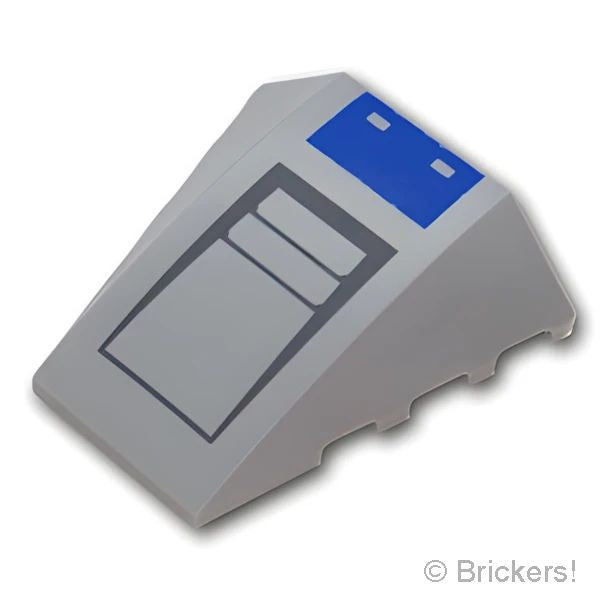 LEGOR パーツ 6335831 トリプル カーブ ウェッジ 4 x 4 - エアインテークベント：[Light Bluish Gray / グレー] 47753pb109-194 の商品ページ｜レゴRパーツ バラ売りのブリッカーズ