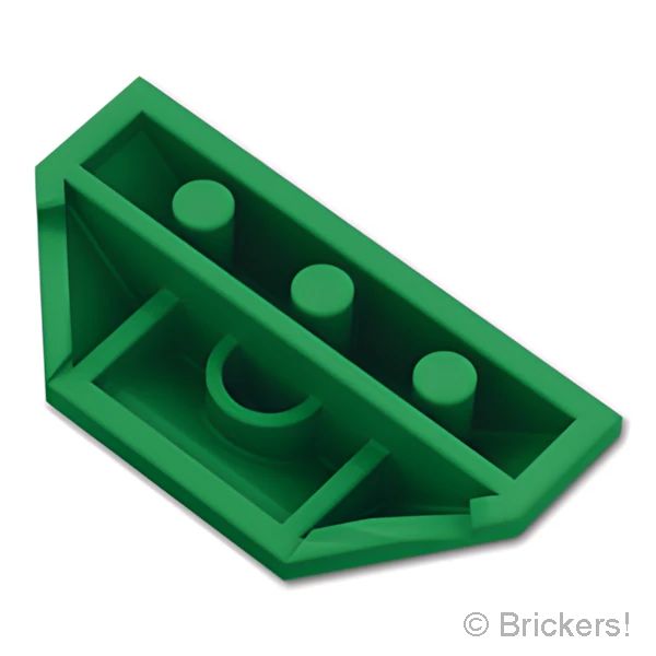 LEGO® パーツ 6483132 ウェッジ トリプル 2 x 4：[Green / グリーン] 47759-028 の商品ページ｜レゴRパーツ バラ売りのブリッカーズ