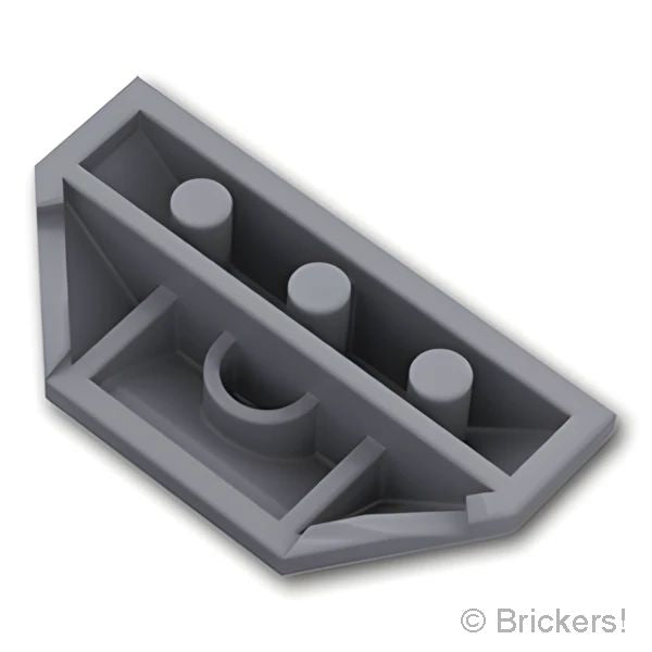 LEGOR パーツ 6027686 ウェッジ トリプル 2 x 4：[Dark Bluish Gray / ダークグレー] 47759-199 の商品ページ｜レゴRパーツ バラ売りのブリッカーズ