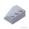 ウェッジ 3 x 3 - スロープ 右：[Light Bluish Gray / グレー]