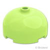 ブロック ラウンド 3 x 3 x 1 1/3 - ドームトップ：[Yellowish Green / イエローイッシュグリーン]