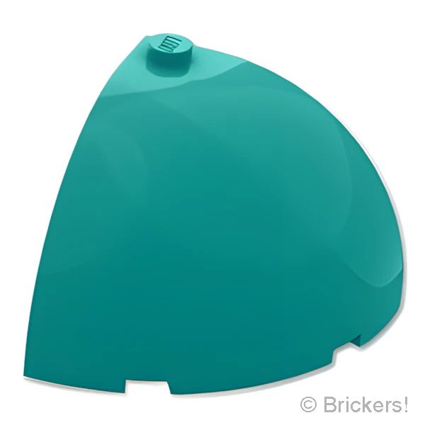 LEGOR レゴ パーツ 6560607 ブロック ラウンド コーナー 4 x 4 x 2 2/3 - ドームトップ：[Dark Turquoise / ダークターコイズ] 49612-107 