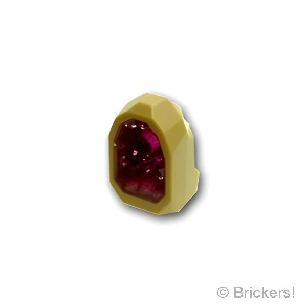 LEGOR パーツ 6264092/6514297 クリスタルドーム ダークピンク パターン：[Dark Tan / ダークタン] 49656pb02-138 の商品ページ｜レゴRパーツ バラ売りのブリッカーズ