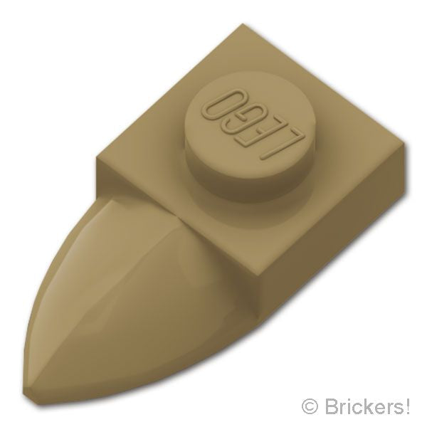 LEGO® パーツ 6553752 プレート 1 x 1 - 歯 水平：[Dark Tan / ダークタン] 49668-138 