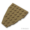 ウェッジ プレート 7 x 6 - スタッドノッチ：[Dark Tan / ダークタン]