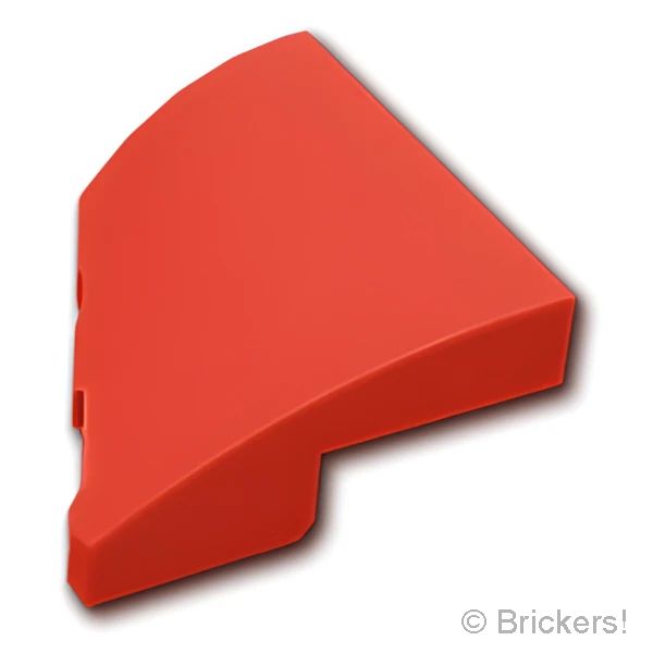 LEGOR パーツ 6477758/6513907 カーブ ウェッジ 2×2×2/3 - 右：[Red / レッド] 5093-021 の商品ページ｜レゴRパーツ バラ売りのブリッカーズ