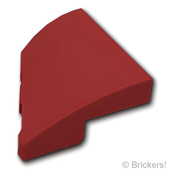 LEGOR パーツ 6544518 カーブ ウェッジ 2×2×2/3 - 右：[Dark Red / ダークレッド] 5093-154 の商品ページ｜レゴRパーツ バラ売りのブリッカーズ