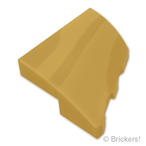 LEGO® パーツ 6546809/6603762 ウェッジ カーブ 2×2×2/3 - 左：[MetallicGold / メタリックゴールド] 5095-MG 
