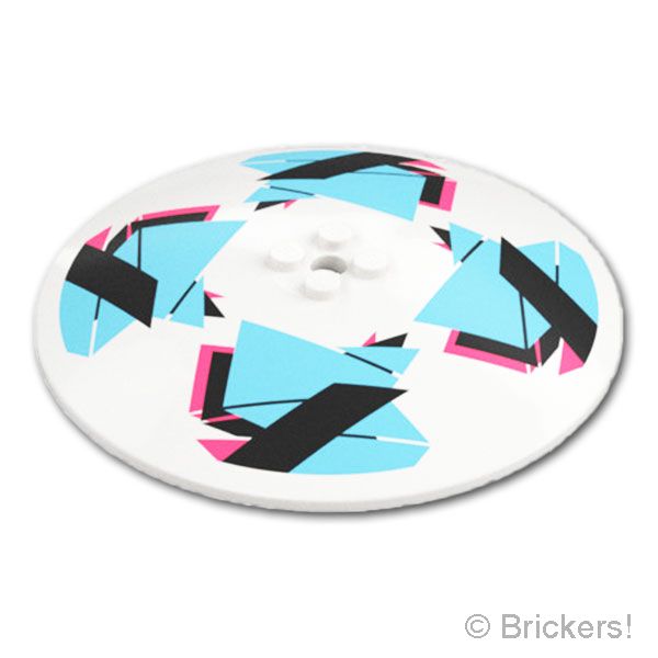 LEGO® パーツ 6594644 ディッシュ 10 x 10 - 幾何学模様のサッカーボール：[White / ホワイト] 50990bpb10-001 