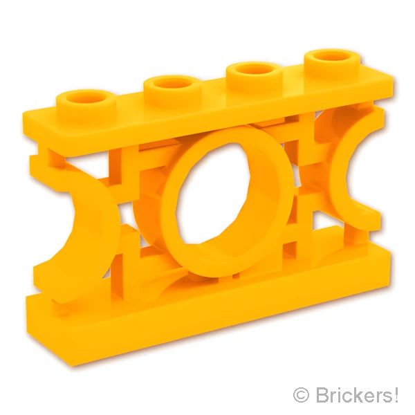 LEGOR パーツ 6475189 フェンス 1 x 4 x 2 - アジアン格子(円)：[Bt,Lt Orange / ブライトライトオレンジ] 5103-191 の商品ページ｜レゴRパーツ バラ売りのブリッカーズ