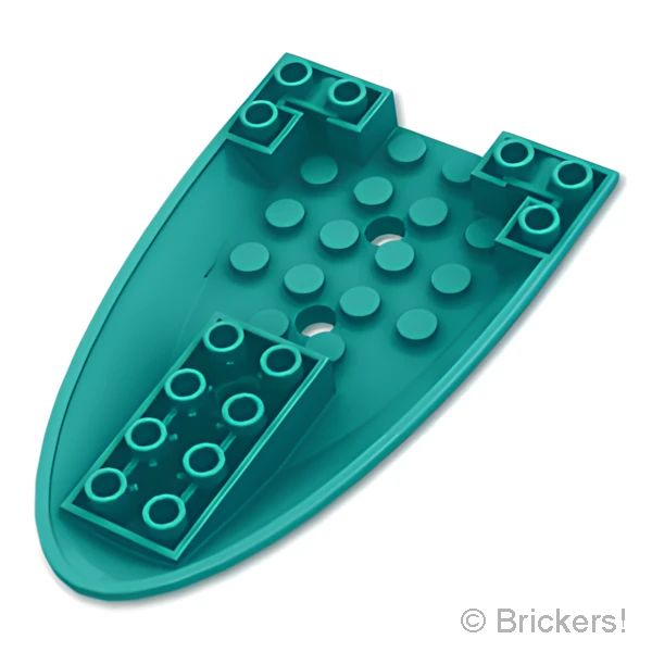 LEGOR パーツ 6524464 航空機 胴体前部 6 x 10 - ボトム：[Dark Turquoise / ダークターコイズ] 5122-107 の商品ページ｜レゴRパーツ バラ売りのブリッカーズ