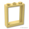ウィンドウ 1 x 3 x 3 - フラットフロント：[Tan / タン]