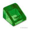 スロープ 30° 1 x 1 x 2/3：[Tr,Green / トランスグリーン]