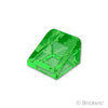 スロープ 30° 1 x 1 x 2/3：[Tr,Green / トランスグリーン]