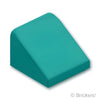 スロープ 30° 1 x 1 x 2/3：[Dark Turquoise / ダークターコイズ]
