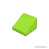 スロープ 30° 1 x 1 x 2/3：[Lime / ライム]