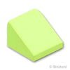 スロープ 30° 1 x 1 x 2/3：[Yellowish Green / イエローイッシュグリーン]