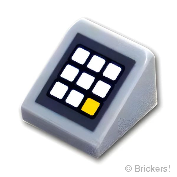 LEGOR パーツ 6343004 スロープ 30°1 x 1 x 2/3 - キーパッド：[Light Bluish Gray / グレー] 54200pb106-194 の商品ページ｜レゴRパーツ バラ売りのブリッカーズ