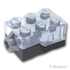 ブロック ライト 2 x 3 x 1 1/3 - オレンジLED：[Dark Bluish Gray / ダークグレー]