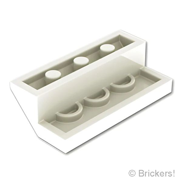 LEGOR パーツ 6548680/6609543 スロープ 45° 2 x 4 - カットアウト：[White / ホワイト] 5540-001 の商品ページ｜レゴRパーツ バラ売りのブリッカーズ